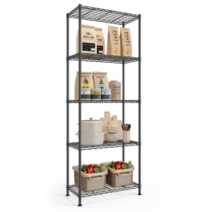 Raft depozitare Songmics, Dalten, Negru, 60x30x161 cm