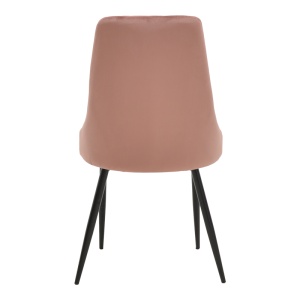 Scaun Azori catifea mar rotten picior metalic negru 49x55x85 cm - Img 5