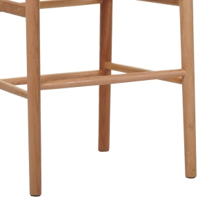 Scaun bar Wishbone din lemn de cauciuc si franghie in nuanta naturala 55x49x108 cm - Img 7