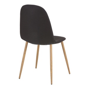 Scaun Bella tesatura antracit picioare din metal natural 43x52x88 cm - Img 2