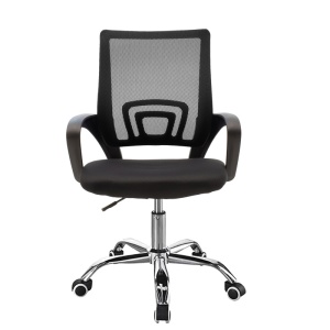 Scaun birou Berto, Negru, 60x48x85 cm - Img 5