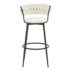 Scaun de bar Alkia I Ecru 50x56x95 cm - Img 4