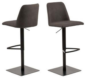Scaun de bar Avanja, Gri, 107.5x43x51 cm - Img 3
