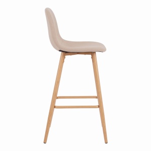 Scaun de bar Bella, Bej, 41.5x49x108 cm - Img 3