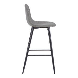 Scaun de bar Bella, Gri, 41.5x49x98 cm - Img 3