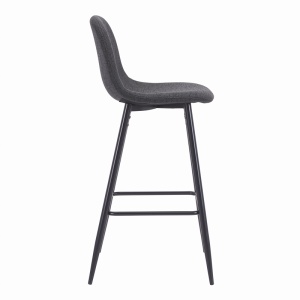 Scaun de bar Bella, Gri inchis, 41.5x49x108 cm - Img 3