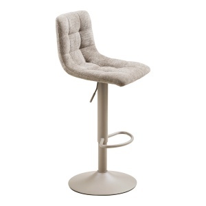 Scaun de bar tapitat Middelfart, Gri, 45x43x88/108 cm