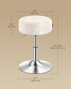 Scaun de bar Vasagle Alb 38x38x56 cm - Img 7