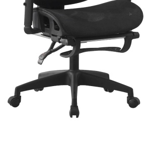 Scaun de birou cu suport picioare, Corus, Pako, Negru 62x69x135 cm - Img 7