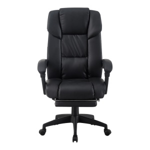 Scaun de birou cu suport picioare, Garnut, Pako, Negru 69x75x126 cm - Img 3