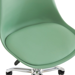 Scaun de birou, Gaston II, Verde menta, 48x57x90 cm - Img 6