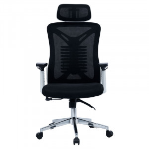 Scaun de birou manager Andrew plasa alb - negru - Img 4
