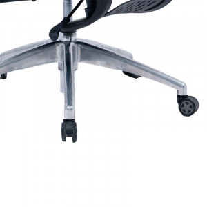 Scaun de birou manager cu suport pentru picioare Thelonius plasa negru - Img 7