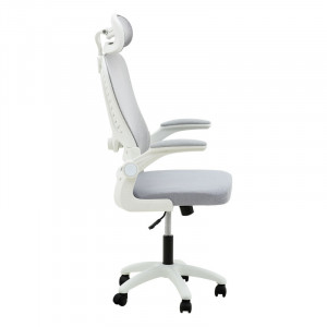 Scaun de birou manager Delilah plasa gri deschis - Img 3