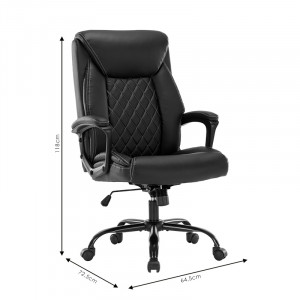 Scaun de birou manager Victory piele ecologica negru - Img 9