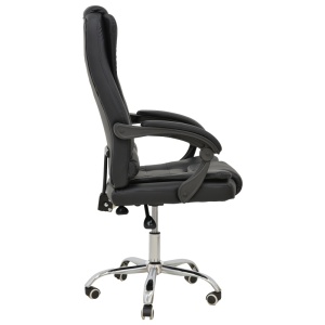 Scaun de birou Toronsi negru piele ecologica PU 60x68x128 cm - Img 3