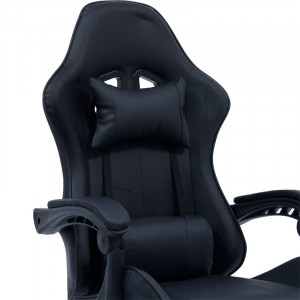 Scaun de gaming William piele ecologica negru - Img 5