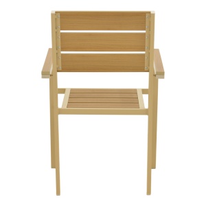 Scaun de gradina stivuibil, Breze, Natural, 60x57.5x88 cm - Img 6