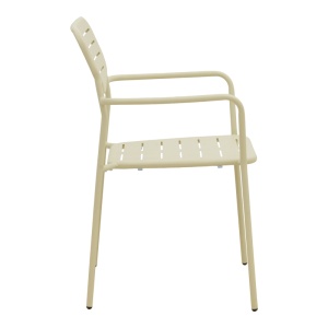 Scaun de gradina Stivuibil, Deraby, Crem, 45.5x56x83 cm - Img 4