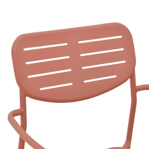 Scaun de gradina Stivuibil, Deraby, Terracotta, 45.5x56x83 cm - Img 7