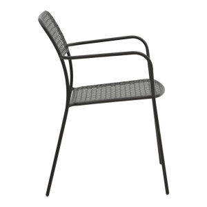 Scaun de gradina Stivuibil, Federal, Negru, 58x57x81.5 cm - Img 4