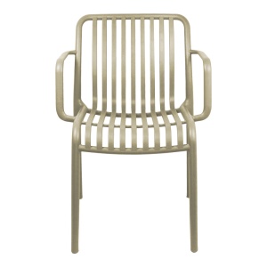 Scaun de gradina, Zoi, Cappuccino, 57.5x54x79 cm - Img 5