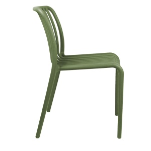 Scaun de gradina Zoi plastic PP verde inchis 42x58x79 cm - Img 3