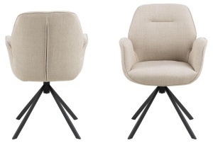 Scaun dining Aura V2, Bej, 90x62x61 cm - Img 4