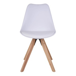 Scaun dining Bergen, Alb, 55x48x86 cm - Img 2