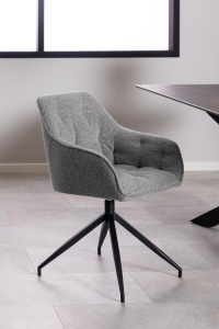 Scaun dining Brooke, Gri, 82x57x54.5 cm - Img 2