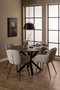 Scaun dining Dora, Bej, 84x58x59 cm - Img 3