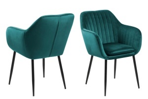 Scaun dining Emilia, Verde, 83x57x61 cm - Img 4
