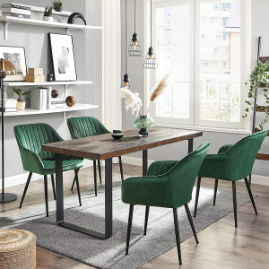 Scaun dining, Songmics, Verde, 62.5x60x85 cm - Img 1