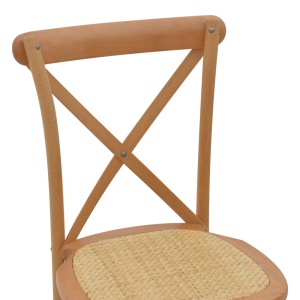 Scaun Dylon stivuibil din lemn de nuc si fag cu sezut din ratan natural 48x52x89 cm - Img 6