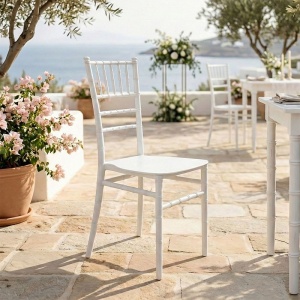 Scaun evenimente, Tiffany I, Alb, 38.5x46.5x87 cm - Img 2