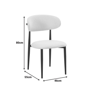 Scaun Folegio, Antracit, 46x55x80 cm - Img 3