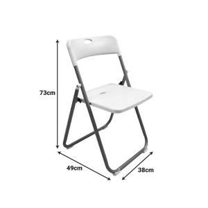 Scaun Pliabil, Edison, Negru, 49x38x73 cm - Img 7