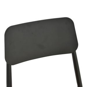 Scaun stivuibil, Giardino, Negru, 56x45x82 cm - Img 7