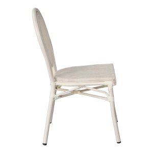 Scaun Stivuibil, Nacia, Alb, 59x45x85 cm - Img 3