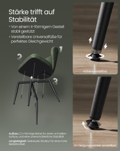 Scaun Vasagle Verde 52x55x79 cm - Img 7