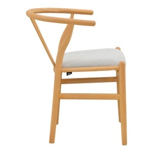 Scaun Wishbone, Gri, 51x58x73 cm - Img 4