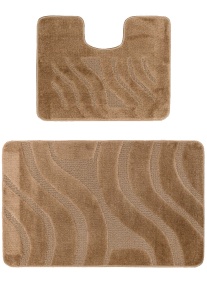 Set 2 covorase baie antiderapante Multiform, Symphony, Maro, 50x80 cm, Delta 2546