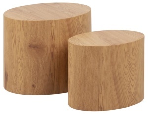 Set 2 piese Masute de cafea Mice, Natural, 40x33x48 cm - Img 3