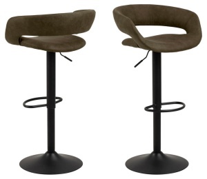 Set 2 piese Scaune de bar Grace, Verde, 101x54.5x48.5 cm - Img 2