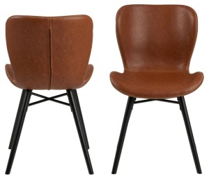 Set 2 piese Scaune dining Batilda -A1 V1, Maro, 82.5x47x53 cm - Img 3