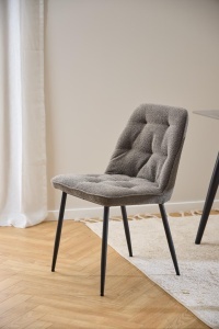 Set 2 piese Scaune dining Brooke, Gri, 84x50x55 cm - Img 2