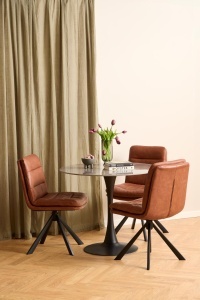 Set 2 piese Scaune dining Dean, Maro, 85x47.5x57 cm