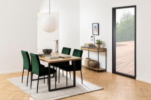 Set 2 piese Scaune dining Demi, Verde, 90.5x45x55 cm - Img 2