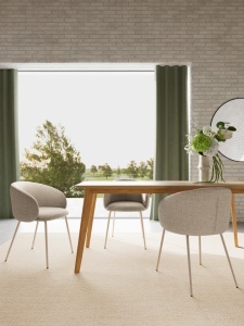 Set 2 piese Scaune dining Eleanor V1, Gri, 79x55.5x55 cm - Img 6