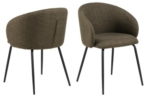Set 2 piese Scaune dining Eleanor, Verde, 79x55.5x55 cm - Img 3